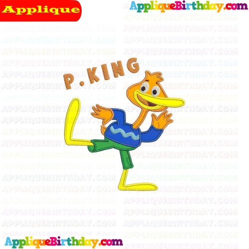 P King Duckling Dancing Applique Design
