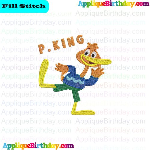 P King Duckling Dancing Fill Embroidery Design