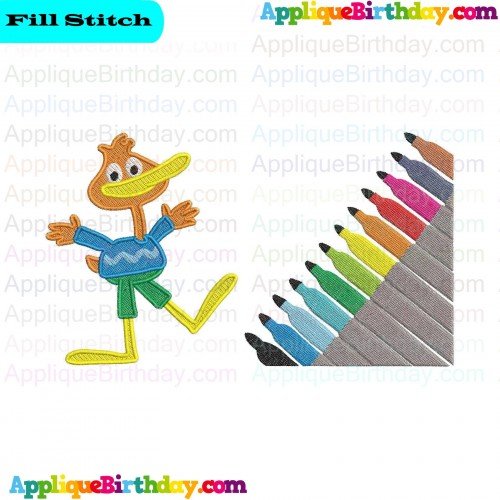 P King Duckling Fill Embroidery Design