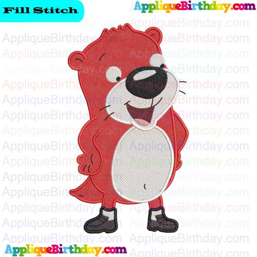 Peanut Otter PBJ Otter 2 Fill Embroidery Design