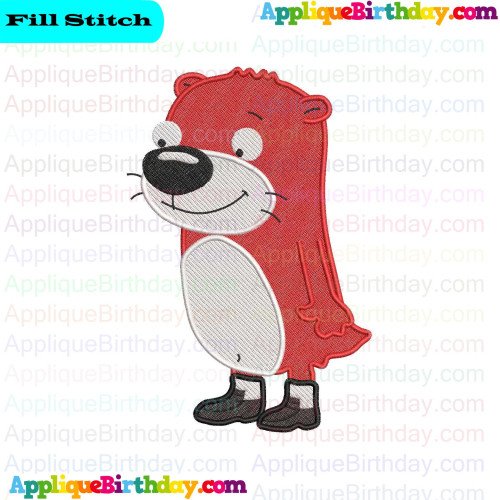Peanut Otter PBJ Otter Fill Embroidery Design