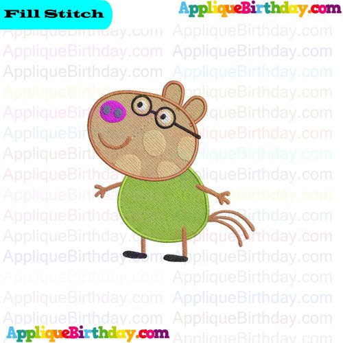 Pedro Pony Peppa Pig Fill Embroidery Design