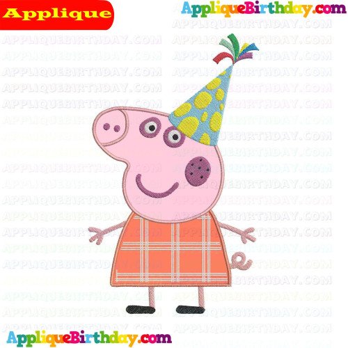 Peppa Pig Birthday Applique Design