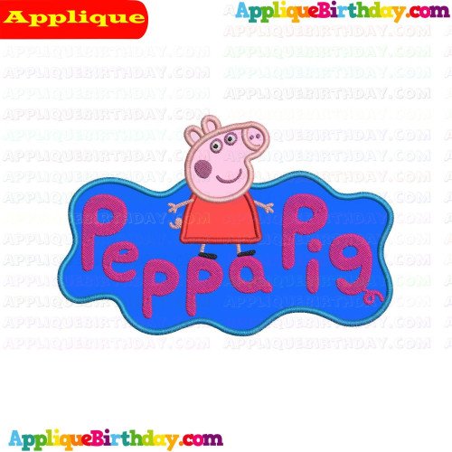 Peppa Pig Logo Applique Design