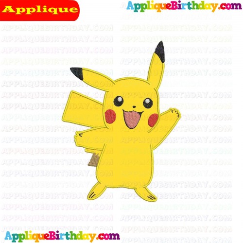 Pikachu Pokemon 10 Applique Design