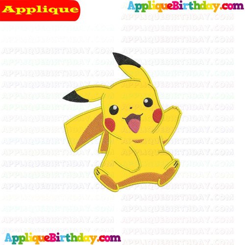 Pikachu Pokemon 2 Applique Design