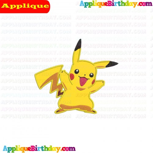 Pikachu Pokemon 5 Applique Design