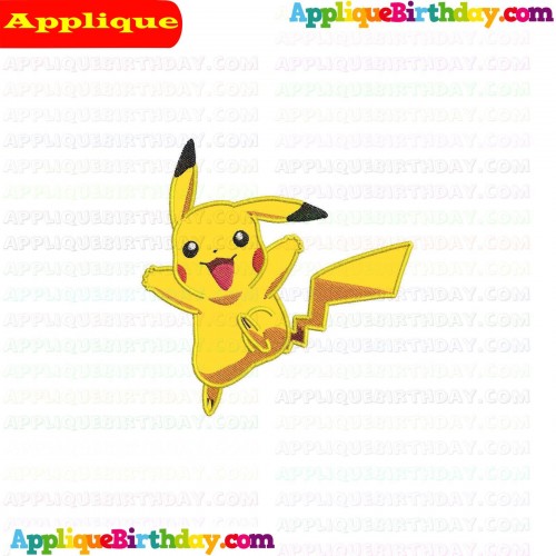 Pikachu Pokemon 6 Applique Design