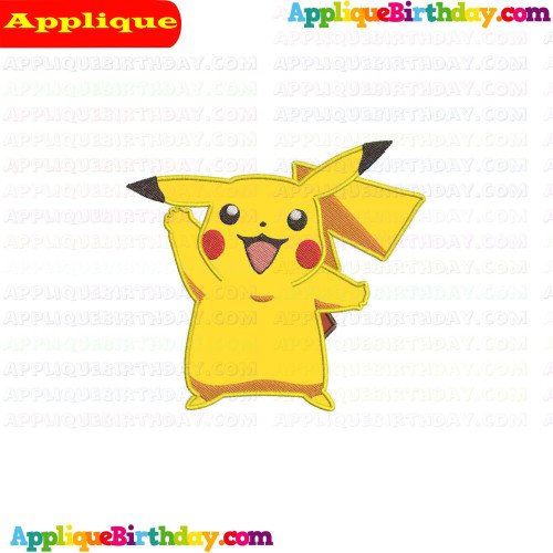 Pikachu Pokemon 7 Applique Design