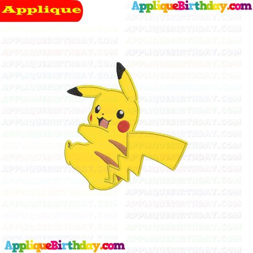 Pikachu Pokemon 8 Applique Design