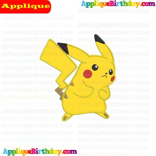 Pikachu Pokemon 9 Applique Design