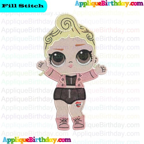 Pink Baby LOL Doll Surprise Fill Embroidery Design