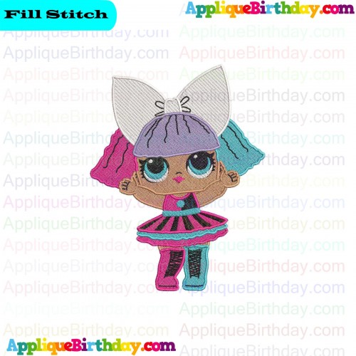 Neon Q.T LOL Doll Surprise Fill Embroidery Design