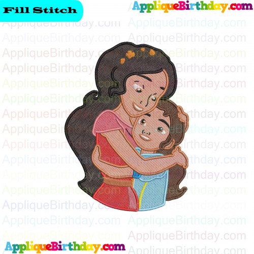 Princess Elena and sister Isabel Elena of Avalor Fill Embroidery Design