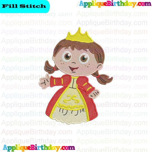 Princess Red Super Why Fill Embroidery Design