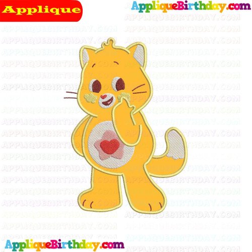 Proud Heart Cat Care Bears Applique Design