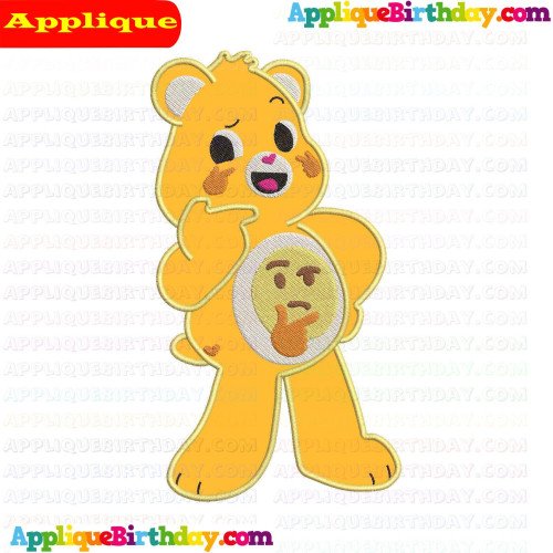 Proud Heart Cat With Thinking face Care Bears Applique Design