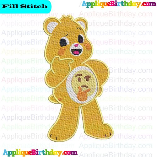 Proud Heart Cat With Thinking face Care Bears Fill Embroidery Design