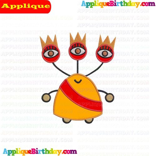 Queen Happy Monster Band Applique Design
