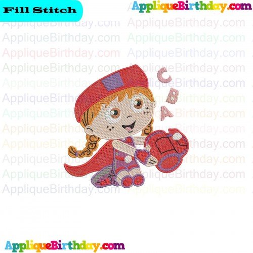 Red Riding Hood ABC Super Why Fill Embroidery Design