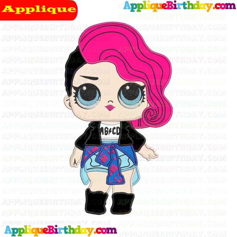 Rocker LOL Doll Surprise Applique Design