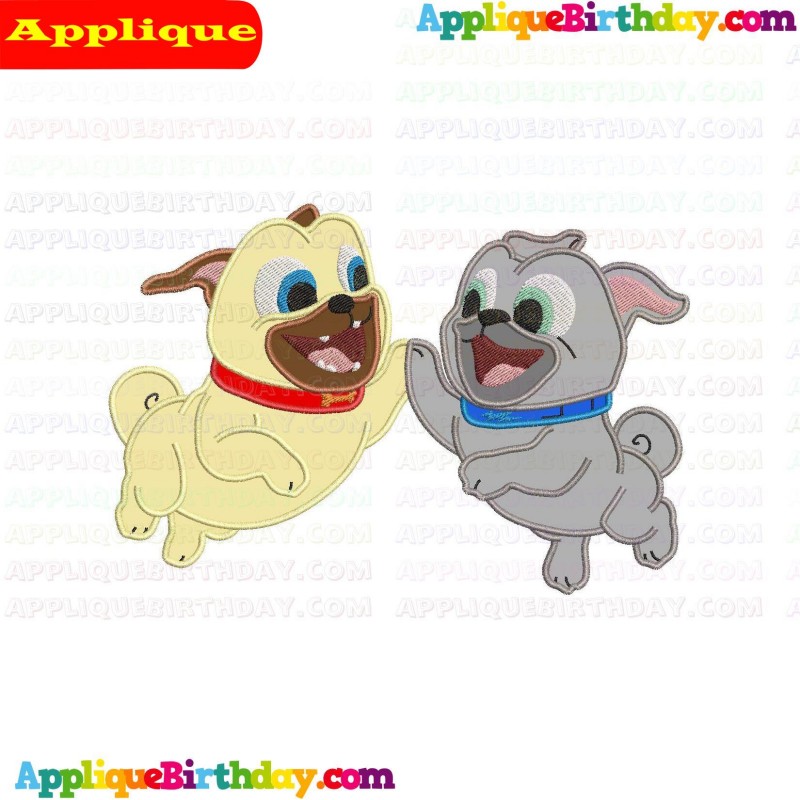 Rolly and Bingo Puppy Dog Pals Applique Design