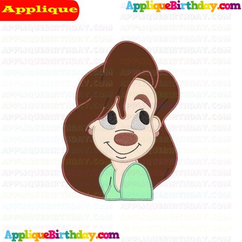 Roxanne Face Goof Troop Applique Design