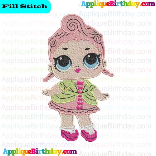 Royal High Ney LOL Doll Surprise Fill Embroidery Design