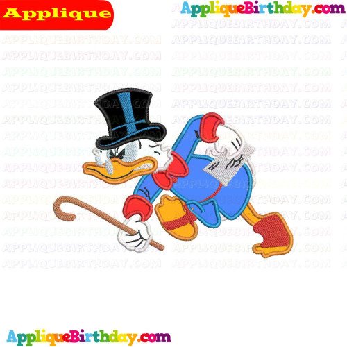 Scrooge Angry Ducktales Applique Design