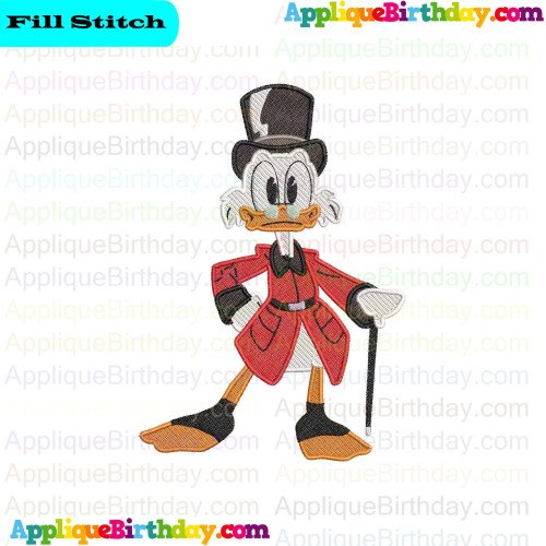 Scrooge McDuck Ducktales Fill Embroidery Design