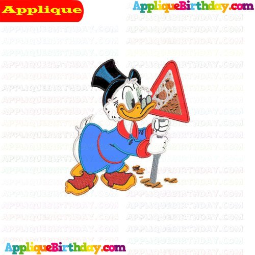 Scrooge McDuck Indication mark Ducktales Applique Design