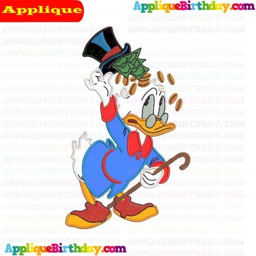 Scrooge McDuck Money Ducktales 2 Applique Design