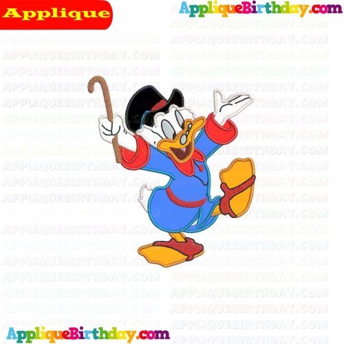 Scrooge McDuck Very Happy Ducktales Applique Design