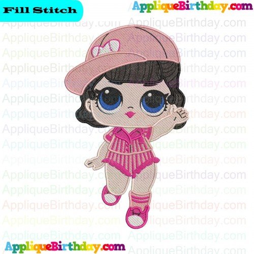 Short Stop LOL Doll Surprise Fill Embroidery Design