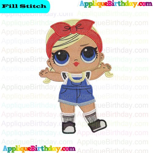 Shorty LOL Doll Surprise Fill Embroidery Design