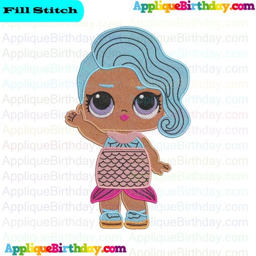 Splash Queen LOL Doll Surprise Fill Embroidery Design