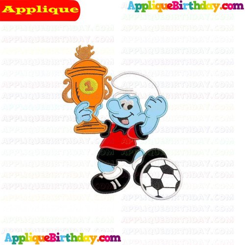 Sporty The Smurf Applique Design