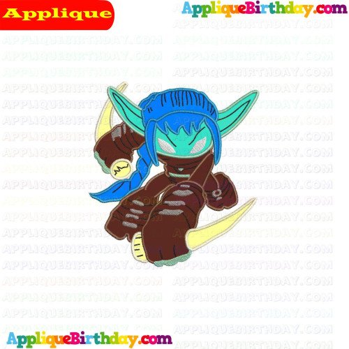 Stealth Elf Skylanders Applique Design