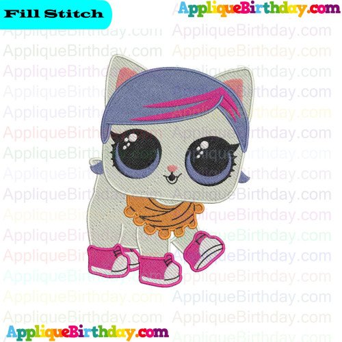 Su Prr Kitty Lil Outrageous Littles Fill Embroidery Design