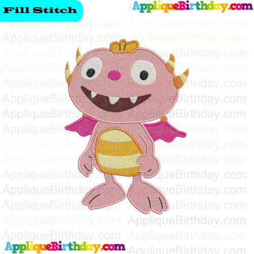 Summer Hugglemonster Henry Hugglemonster Fill Embroidery Design