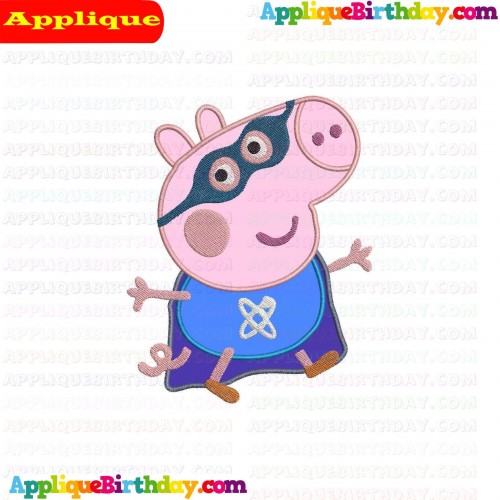 Super Hero George Peppa Pig Applique Design