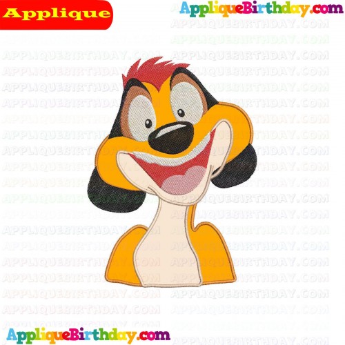 Timon Face Timon and Pumbaa Applique Design