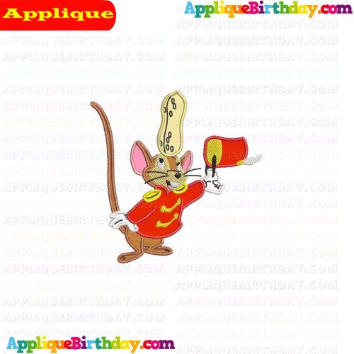 Timothy Q Mouse with a peanut under his hat Dumbo Applique Design