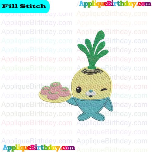 Tunip With food The Octonauts Fill Embroidery Design