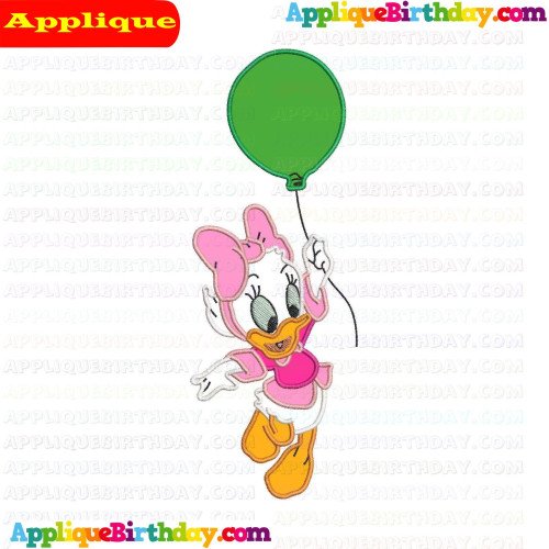 Webbigail hanging from floating balloon Ducktales Applique Design