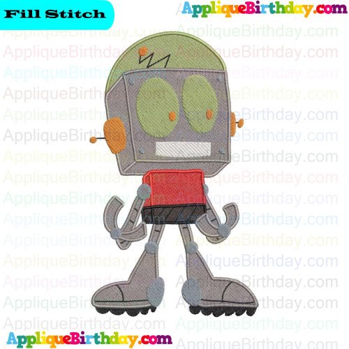 Whatever Happned To Robot Jones Smiling Fill Embroidery Design