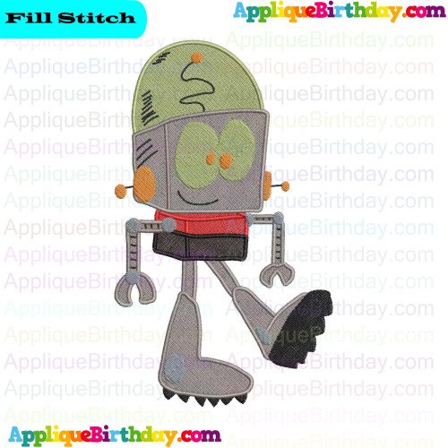 Whatever Happned To Robot Jones Walking Fill Embroidery Design