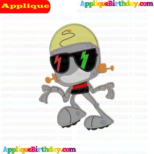 Whatever Happned To Robot Jones with glasses Applique Design
