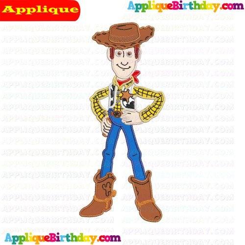 Woody Standing Up 2 Toy Story Applique Design