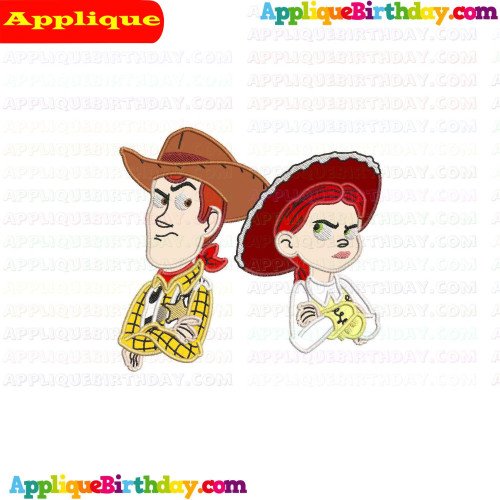 Woody and Jessie They Threaten Toy Story Applique Design